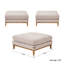 Repose-pieds modulaire rembourré avec housse-813472340