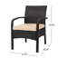 Meuble exotique: Fauteuil Kd brun clair avec base Mobilier de club extérieur: