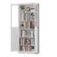 Armoire de cuisine 72 po en métal avec portes et tablettes, grand organisateur de rangement réglable robuste, armoire autoportante sans outil pour le salon, la salle de bain, blanc
