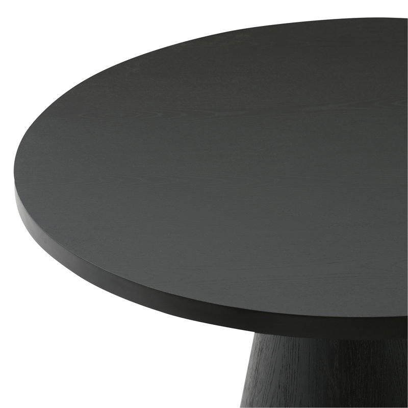 Table de salle à manger Retro Retro, 30" H x 44" L x 44" W, Noir