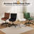 Armless Computer Desk Chair,Ergonomic Mid Back Leather Task Office Chair with Wheels And Lumbar Support for Home Small Space Vanity Makeup-1139603313-1139603318
