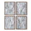 Marbré blanc I, reproduction encadrée - ensemble de 4-951447007