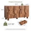 Commode double moulée à 6 tiroirs (l 53,2 po)-2050578948