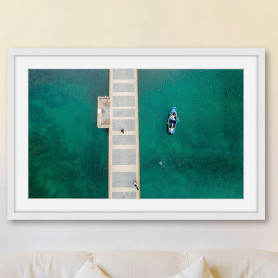 «  "float blue bateau"  », impression encadrée
