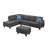 Sectional Sofa With Ottoman-1359440126