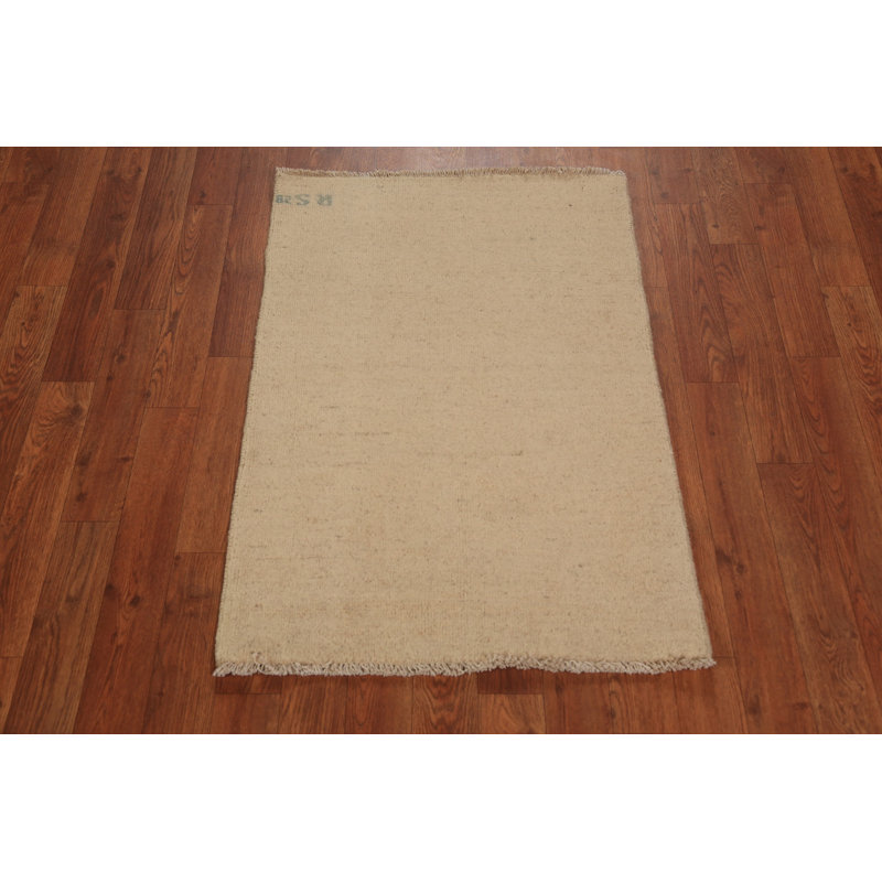 Solid Gabbeh Oriental Accent Rug 2x3