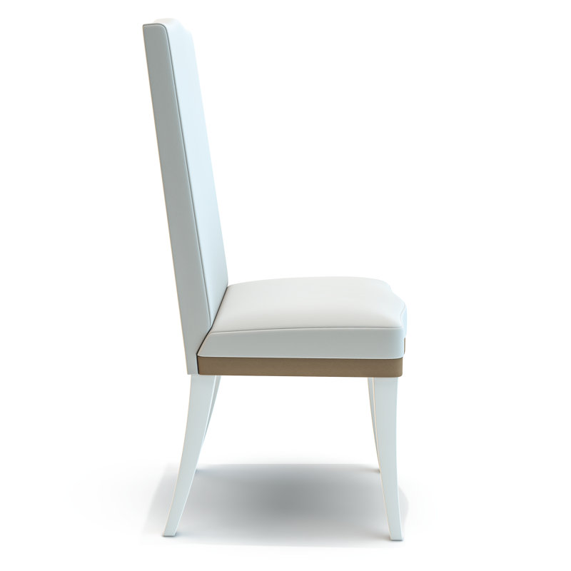 Fino Upholstered Dining Chair, White, White