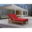 Brianna Outdoor Teak Chaise Lounge