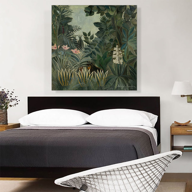 «The Equatorial Jungle 1909» par Henri Rousseau, reproduction d'art sur toile tendue, H 36 po x l 36 po x 1,5 po