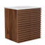 Meuble-lavabo mural en noyer avec lavabo-116677106