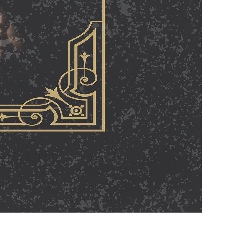 Mitesh Polyester Abstract Rectangle Placemat, Gold