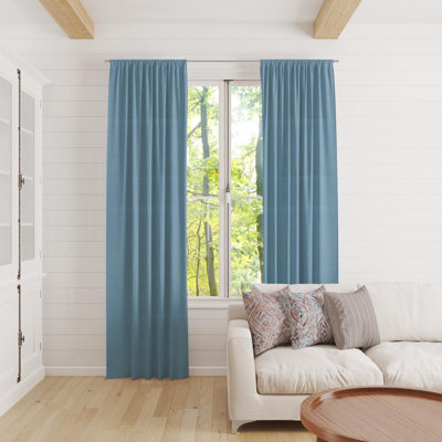 Blue Cotton Curtains