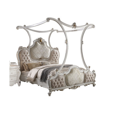 Upholstered Canopy Bed
