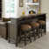 Bronzavia 4 Piece Console Table Set w/ Tobacco Leather