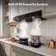 Hotte sous le meuble 36 pouces Brano, hotte de cuisine à conduit voix / geste / tactile 900 cfm avec ventilateur d'extraction à 4 vitesses, mode mémoire, lumières réglables, noir