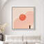 «Mid-Century Geometric Orange and Pink Shapes Abstract Circle Modern Art Relax / Calm Warm», reproduction sur toile-1533864597