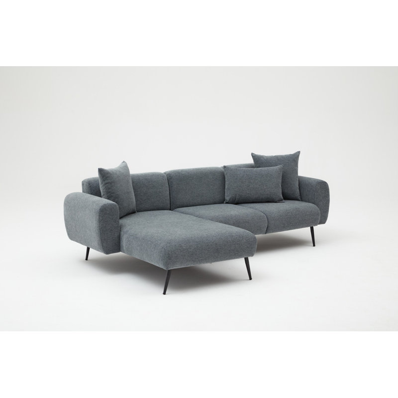 Canapé modulaire 99,036 po Tinnelle, Accoudoir à droite (vu de face), 100 % polyester anthracite