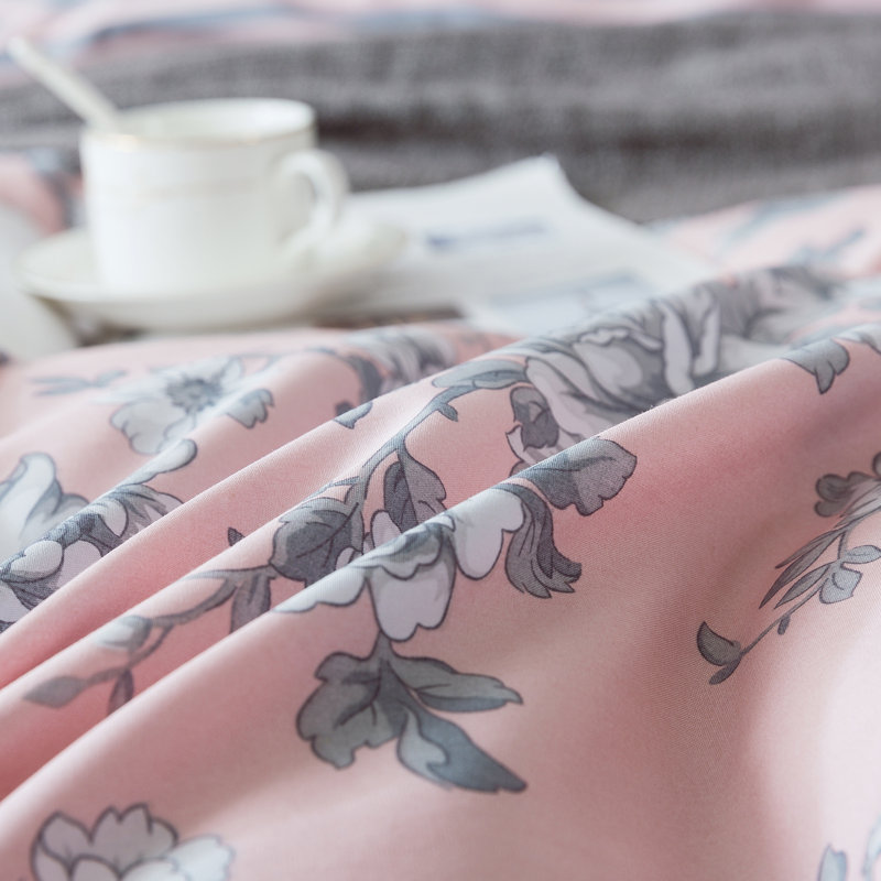 Ensemble de housse de couette réversible en coton 3 pièces. Tissu 100% coton percale. Prélavé doux. Lavable à la machine.