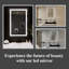 Super Bright Front & Back LED Lighted Anti-Fog Tempered Glass Bathroom/Vanity Mirror