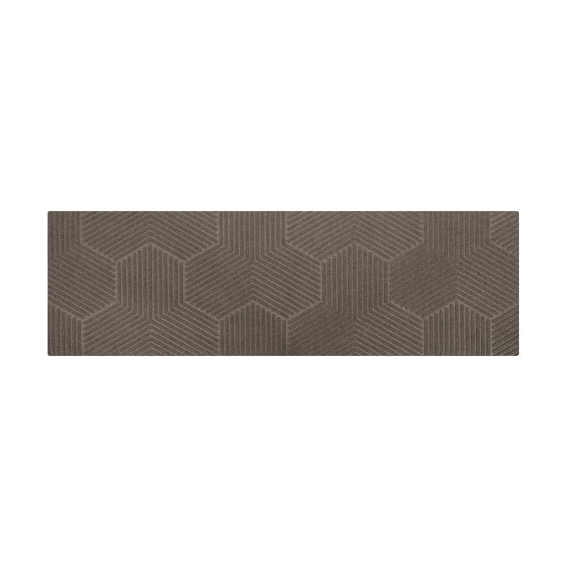 WaterHog® Luxe Zephyr Non-Slip Indoor Outdoor Doormat, 21.5" W x 70" L, Greige