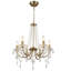 6-Light Dimmable Gold Crystal Chandelier for Dining Room & Living Space