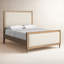 Lit standard tapissier en bois massif Batten-229710689-229709978