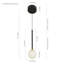 Luminaire suspendu sphérique intégré à DEL réglable en hauteur à 1 lumière 100-277V Capri 5 lumières Capri-75051172