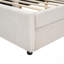 Lit plateforme tapissier avec ports USB et tiroirs de rangement spacieux-121053783