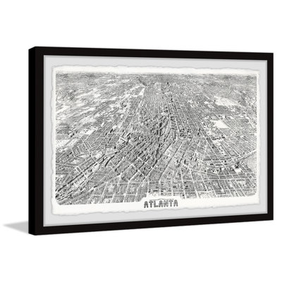 Old Atlanta Aérien - Cadre photo, impression sur papier