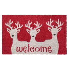 CAROMIO Christmas Doormat Holiday Door Mat Winter Christmas Deer Indoor/ Outdoor