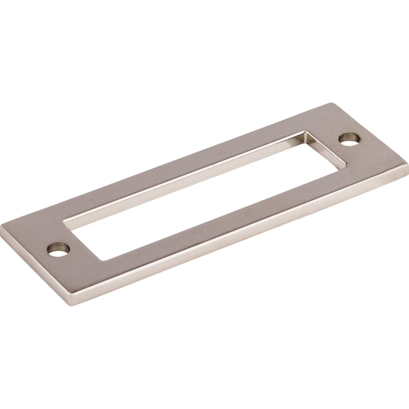 Hollin  Backplate, 1.19" H x 3.5" W x 0.13" D, Polished Nickel