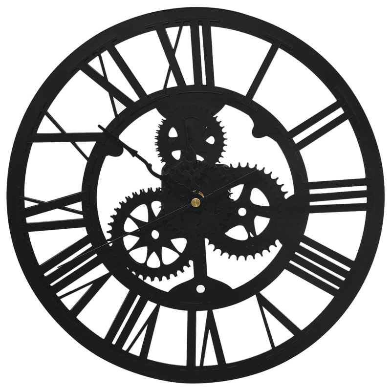 Kinslow Metal Wall Clock, Black