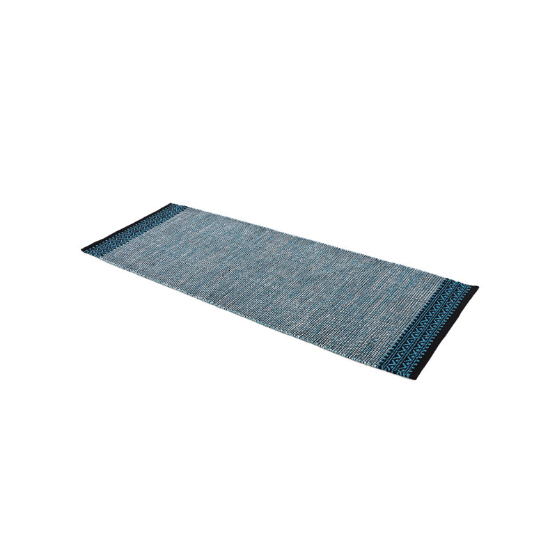 Kilim Mia Hand Woven Flatweave Cotton Blue Rug, Runner 80 x 500cm