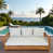 Gray Cushion/Teak Frame