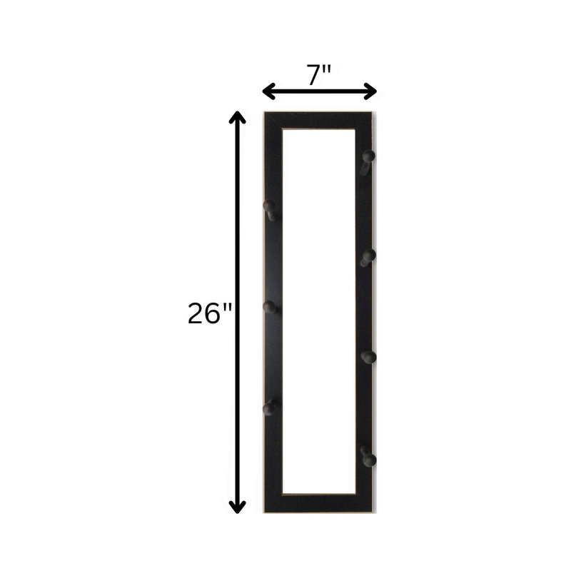 7-Peg Mug Rack by Millwork Engineering, Black Frame