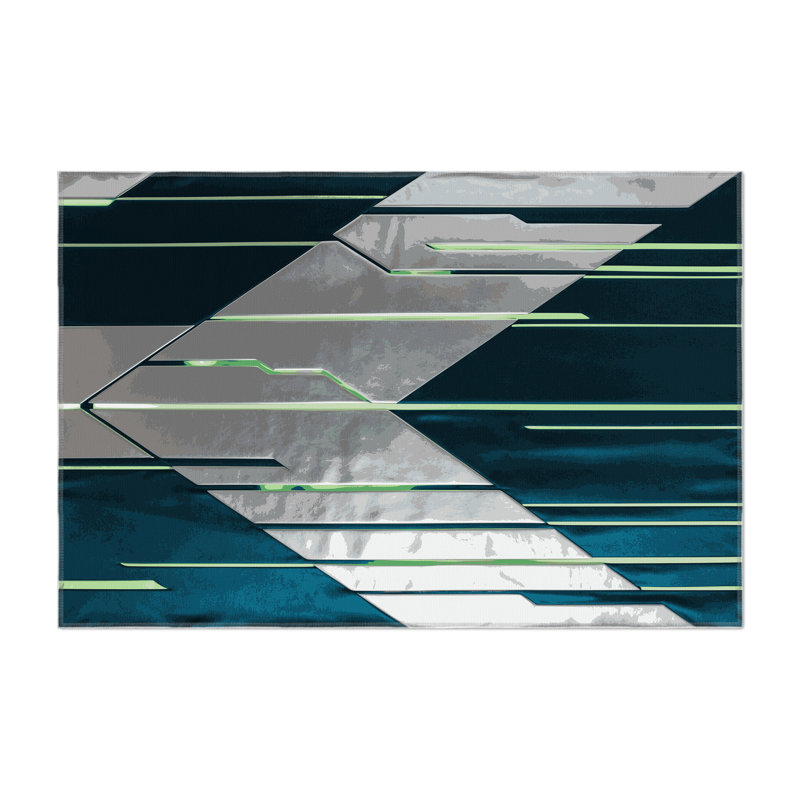 Starforge Pattern Indoor And Outdoor Area Rug, Rectangle 1'6" x 2'6"