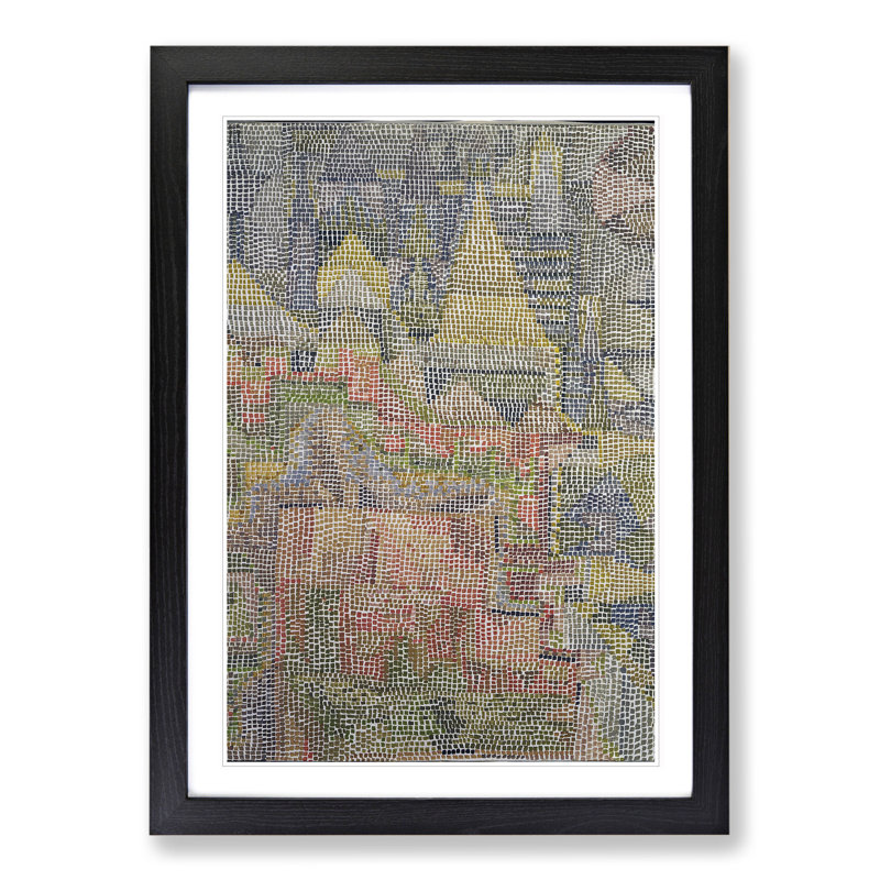 Castle Garden by Paul Klee - Picture Frame Painting, Black Framed, 48cm H x 36cm W x 2cm D