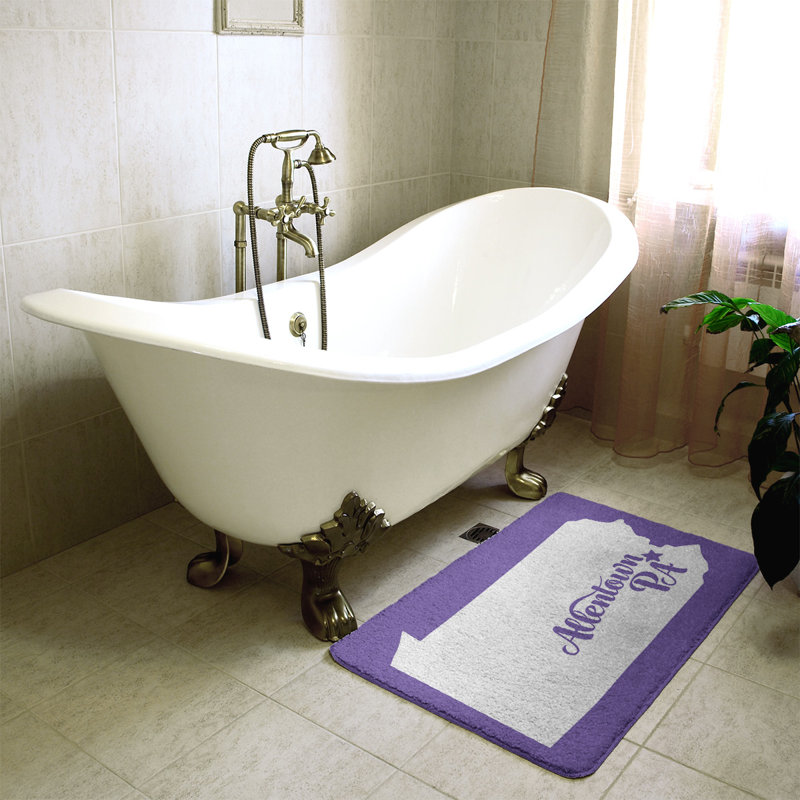 Tapis pour salle de bain allentown pennsylvanie, l 21 po x L 34 po, Mauve, Allentown, Pennsylvanie