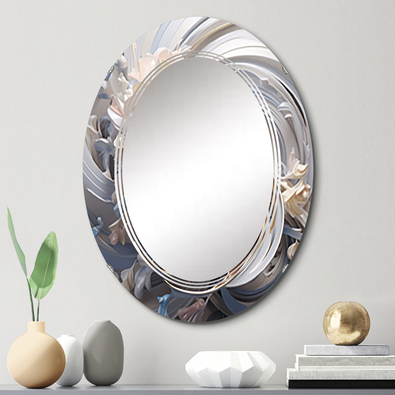 Ravensara - Miroir mural moderne ovale, 30 po x 20 po