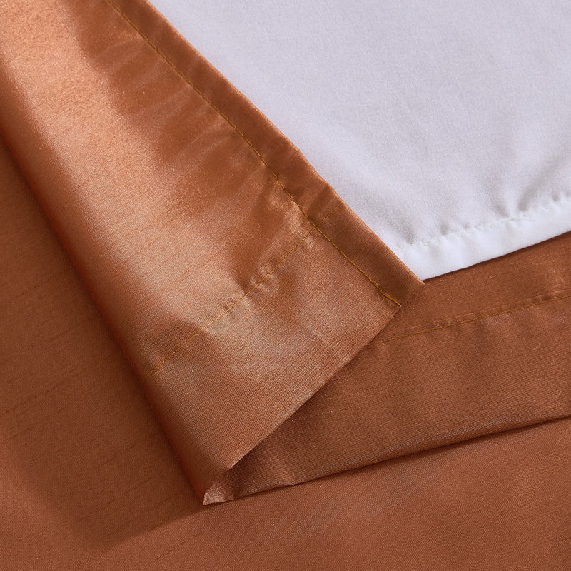 Eisenhart Semi Sheer Curtain Pair, 54" W x 96" L, Terracotta Orange