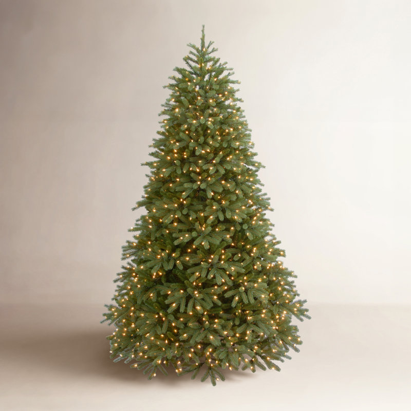 Flocked Pre-Lit Fir Christmas Tree, 6.5'