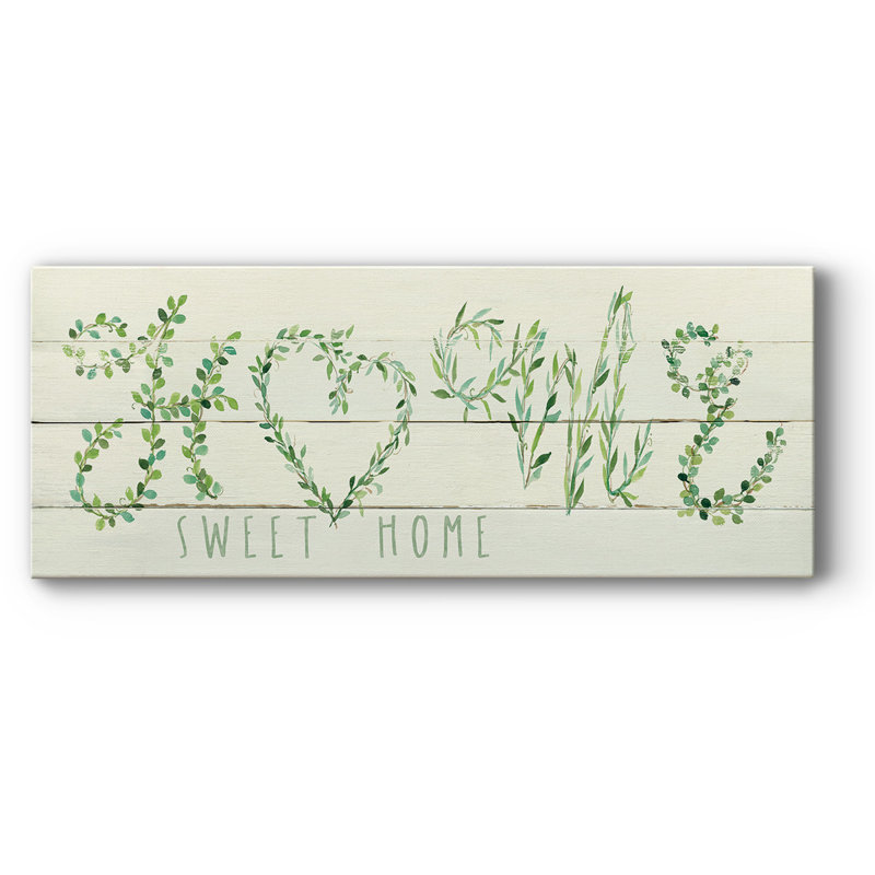 Toile tendue Shiplap Vines Home-Gallery, H 12 po x l 30 po x P 1,5 po