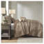 Ensemble de courtepointe 6 pièces avec coussins décoratifs en jacquard - Ensemble de literie réversible brun / or pour lit double / grand lit, couvre-lit jacquard en polyester de luxe avec taies décoratives-122647470