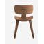 Chaise d'appoint en bois de noyer Carrson (ensemble de 2)