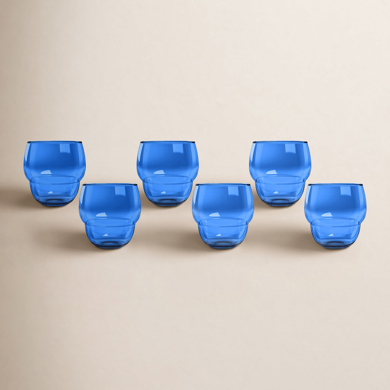 Tarhong Stacking Drinking Glass, Blue