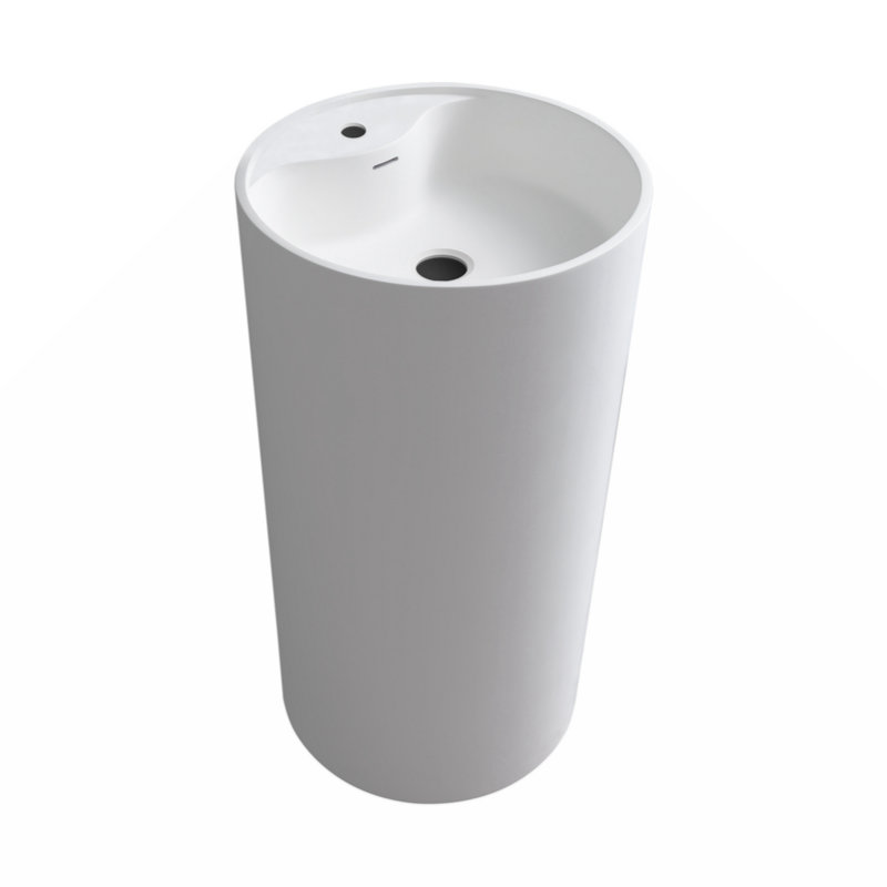 Wenty 17.7'' Solid Surface Circular Bathroom Sink