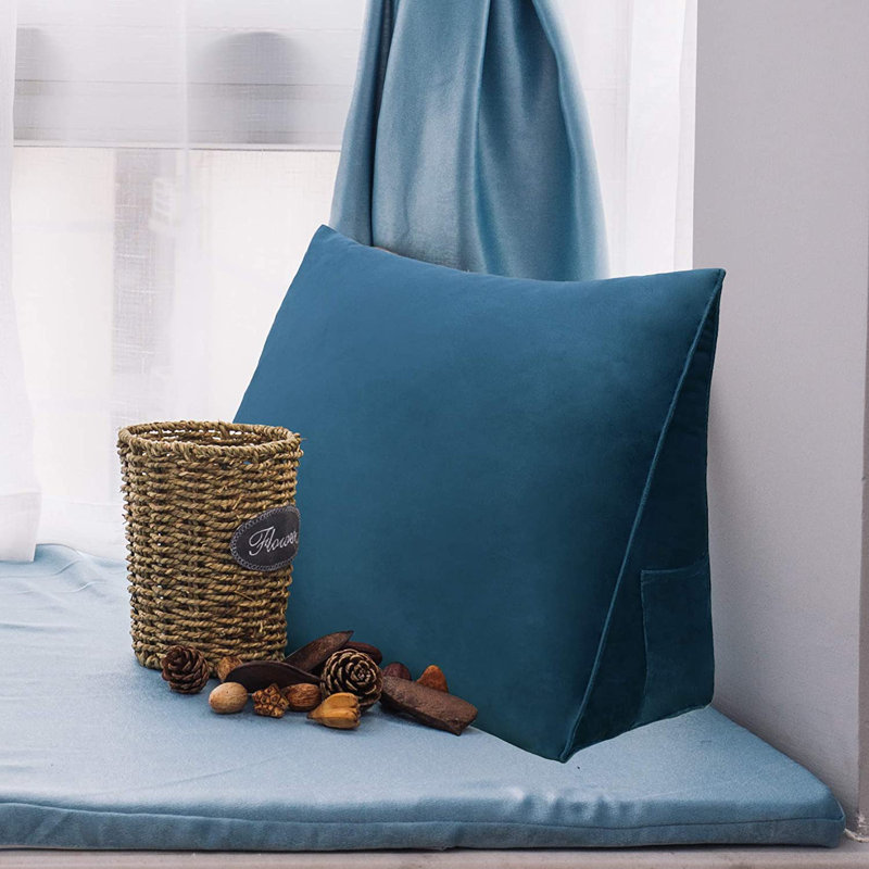 Triangular Backrest Cushion, Blue