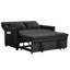 Canapé-lit convertible en velours, canapé-lit réglable à 5 positions avec lit escamotable et poche de rangement latérale, canapé-lit multifonctionnel 2-en-1-133038779