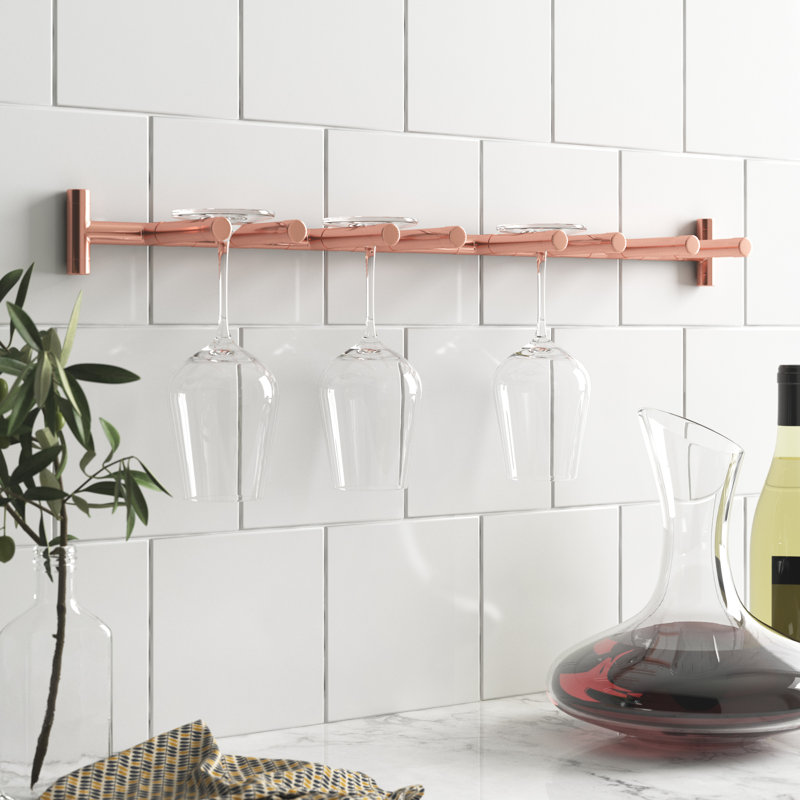 QuirkHub Wall Mounted 6 Wine Glass Rack