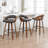 Carmavy Modern 3-Piece Swivel Barstool Set In Warm Walnut-87343610-87343611